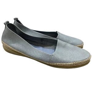 THE FLEXX Rapid Espadrille‎ Flat Women's Size 7 Blue Textured Leather Comfort